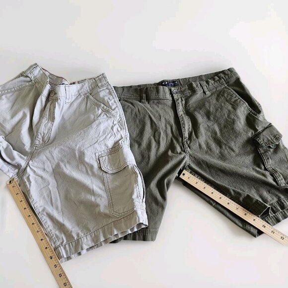 Cargo Shorts Men 38 Lot of 2 Eddie Bauer Oakley Cotton Pockets Outdoor Zip Fly - Picture 6 of 13